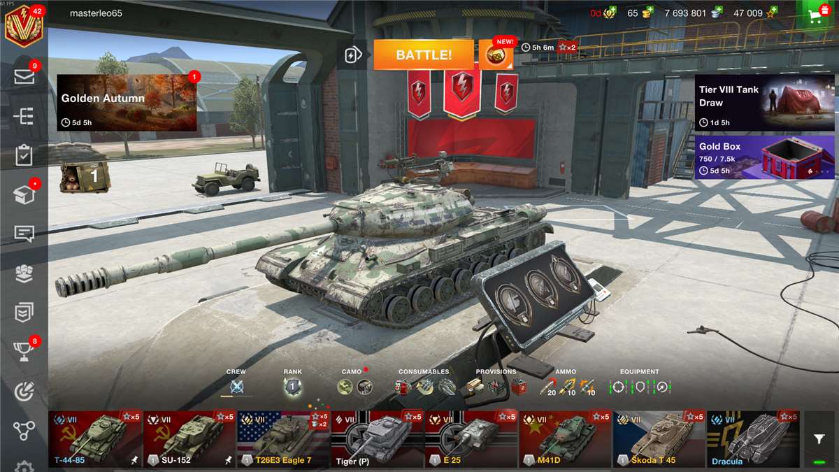 Penjualan akun permainan World of Tanks Blitz